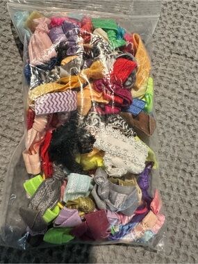 Assorted Multicolor Elastic Hair Ties - Pack of Mixed Styles approx 50